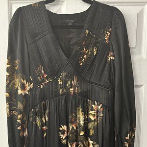 AllSaints Estelle Avifauna Silk Dress Size US 6